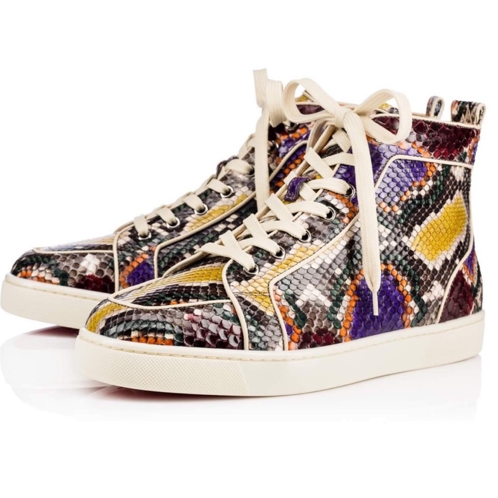 Authentic Christian Louboutin Rantus Orlato Flat Multi Python Palette